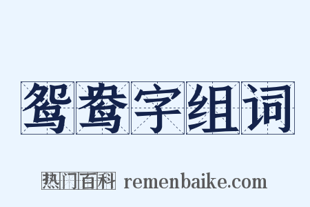 鸳鸯字组词是什么意思的图片